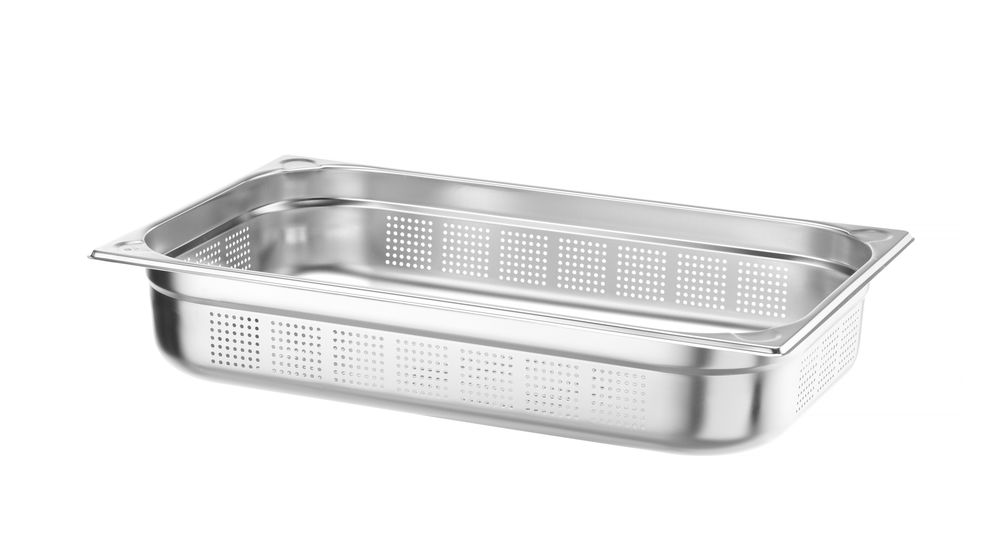 Contenitore GN 1/1, perforato HENDI - lunghezza 530 × larghezza 325 × altezza 40 mm | HE818046