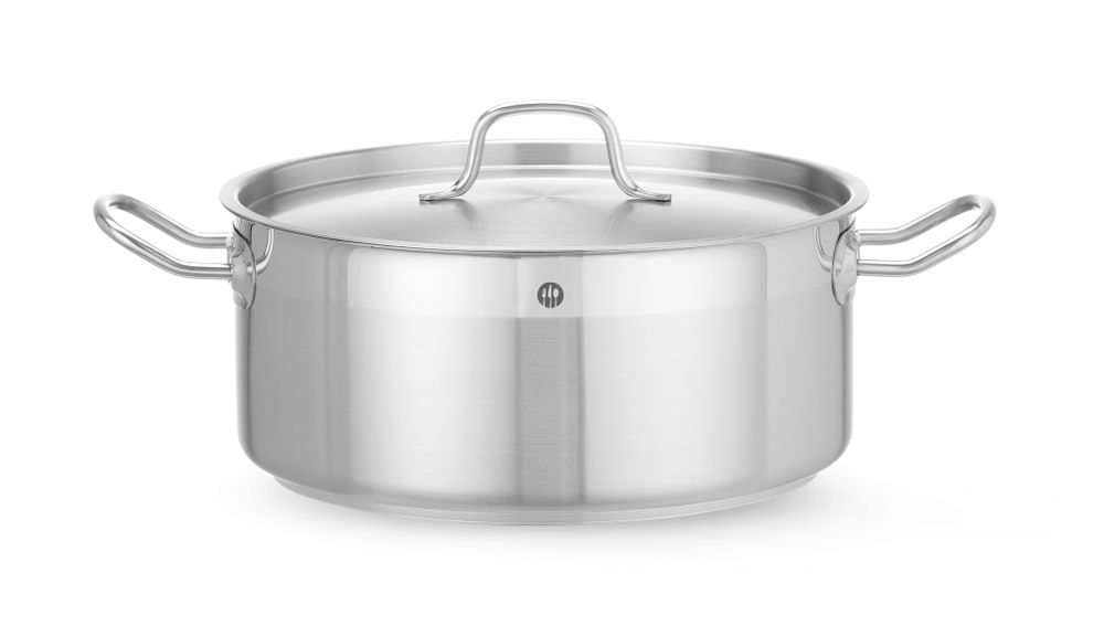 Pentola per stufato bassa - con coperchio HENDI - Ø 280 mm | HE830505