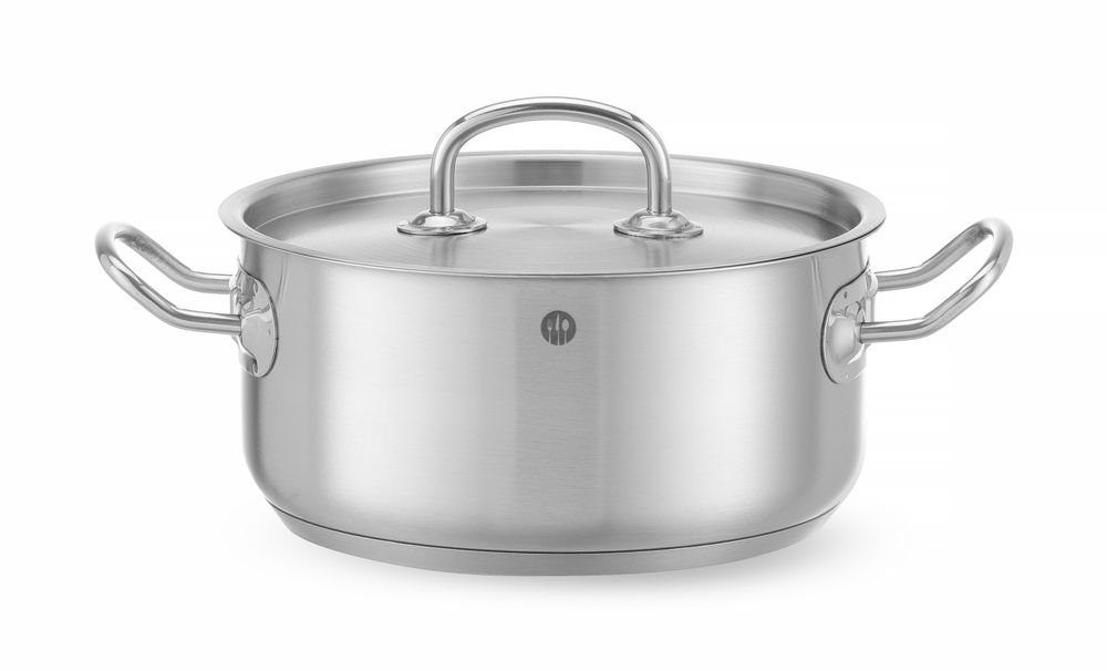 Pentola per stufato bassa - con coperchio HENDI - Ø 240 mm | HE836026