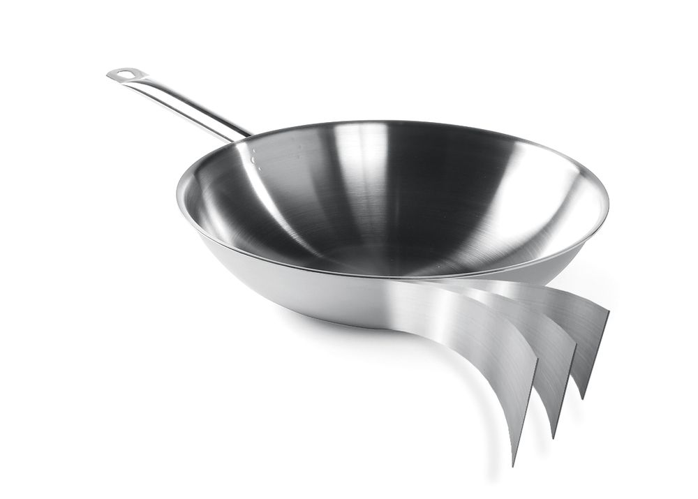 Padella "Wok" 3 strati - senza coperchio HENDI - Ø 360 mm | HE839003