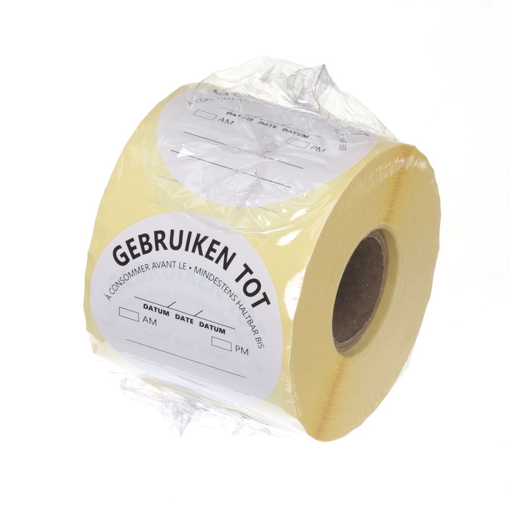 Adesivi per la sicurezza alimentare, multiuso, facili da rimuovere, “UTILIZZA PER PRIMO” HENDI - Ø 50 mm | HE850558