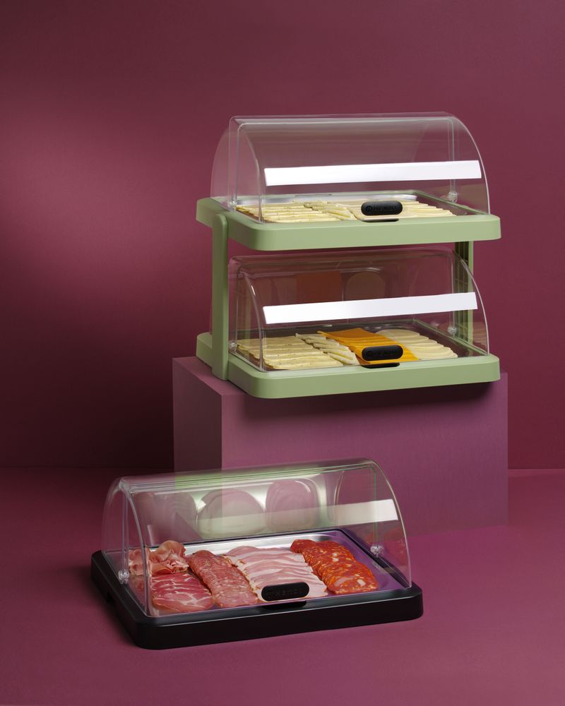 Display di raffreddamento Roll-top Duo UNIQ HENDI - lunghezza 358 × larghezza 458 × altezza 475 mm | HE871973