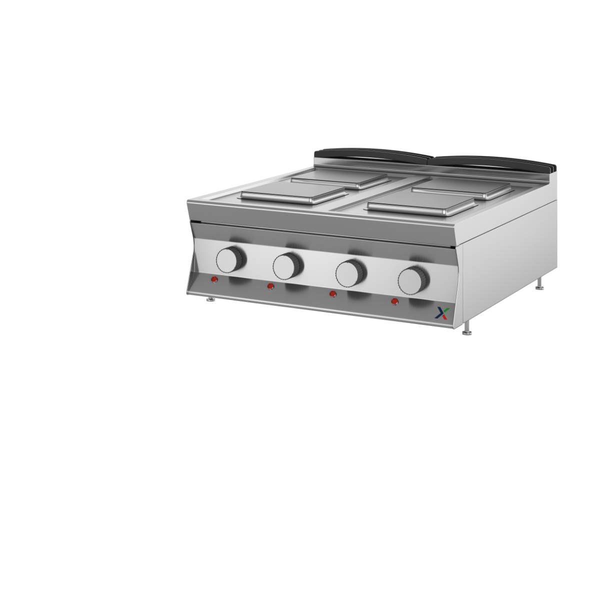 Top elettrico da banco a piastre singole mm 900x900x250h. INOX BIM, codice TPSE2. Immagine rappresentativa della serie; fare riferimento alla descrizione del modello.