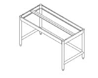 INOX BIM TAC.204 – illustrazione rappresentativa della serie Basamenti con cornice inferiore su gambe in tubo tondo