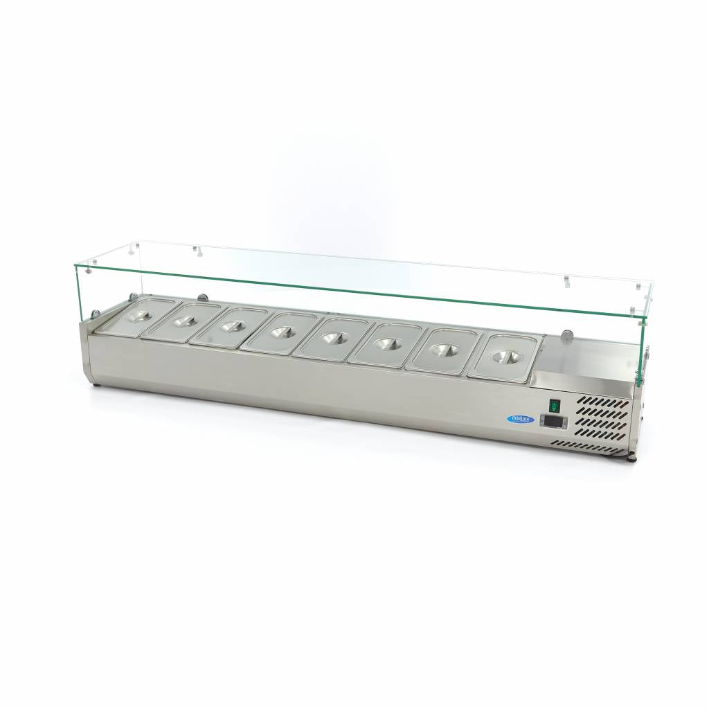 Vetrina Refrigerata Portacondimenti - 180cm - adatto a 8 x 1/3 GN – MAXIMA 09400332