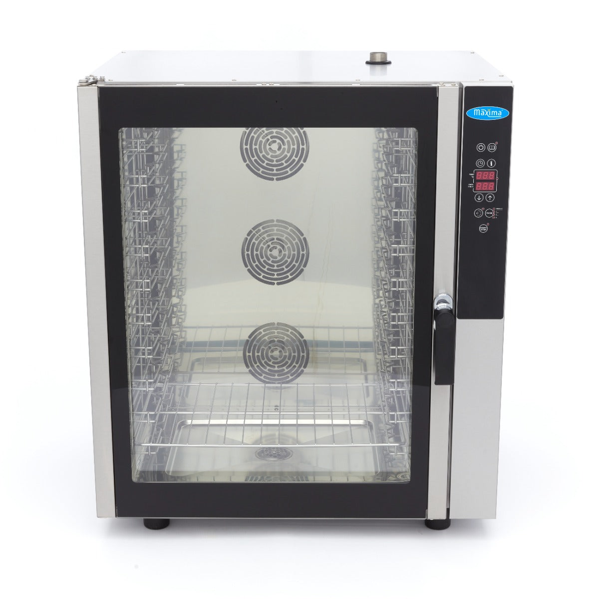 Forno a Vapore Combinato - adatto a 10 Teglie (1/1 GN / 60 x 40 cm) - Display Digitale - 400V – MAXIMA 08500210 – dettaglio 2