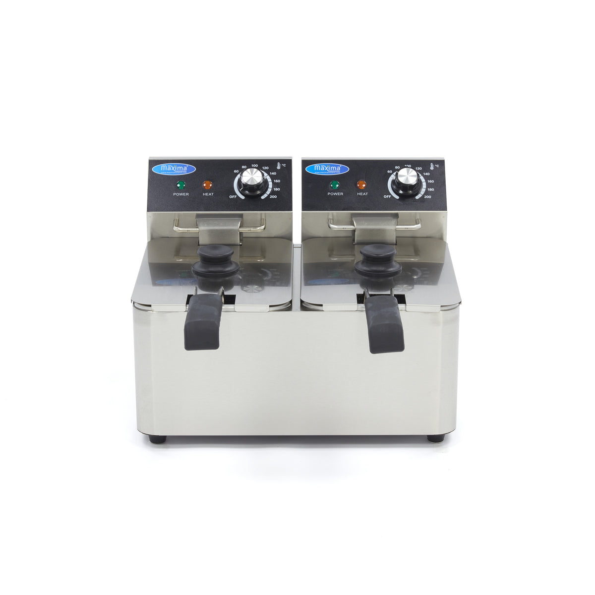 Friggitrice - 2 x 4L - 2 Cestelli - fino a 1,5kg di Patatine Fritte – MAXIMA 09365212 – dettaglio 2