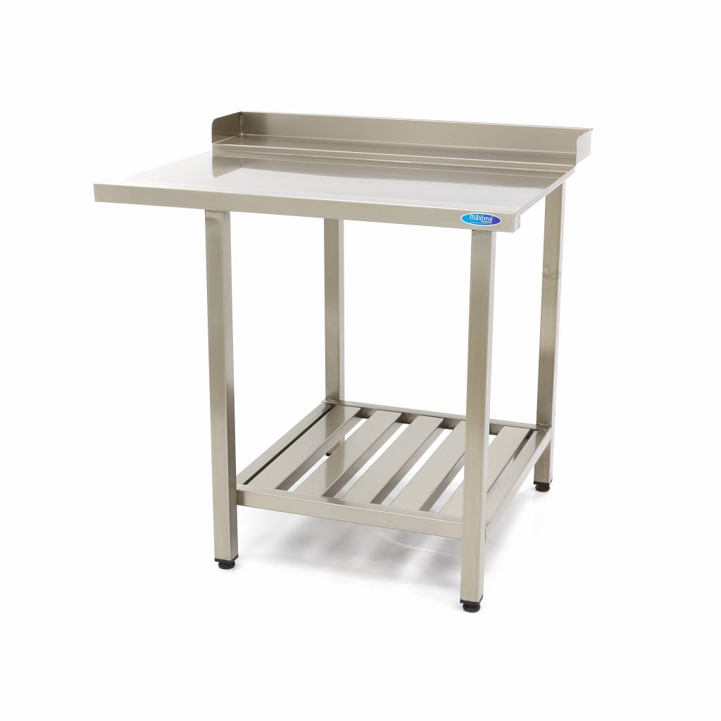 Tavolo per Lavastoviglie - 70 x 75cm - a Destra - con Schienale e Ripiano di Stoccaggio – MAXIMA 09201032