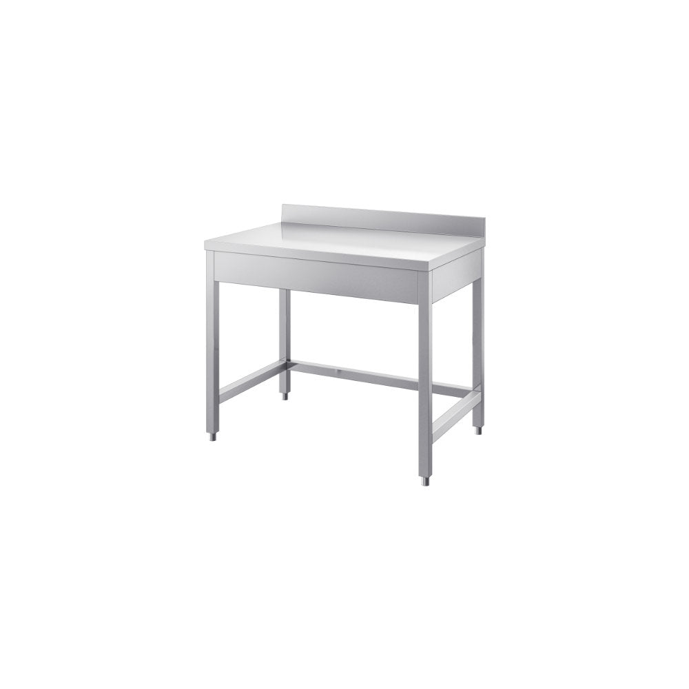 Tavolo con cornice su tre lati e alzatina post. mm.1000x600x850/900 h – INOX BIM TVC6.10A