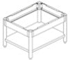 INOX BIM 9BR.4 – illustrazione rappresentativa della serie BASAMENTI INOX CON RIPIANO INFERIORE