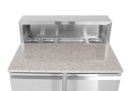 Banco pizza con due porte 300L Arktic - lunghezza 702 × larghezza 900 × altezza 1110 mm | HE232859