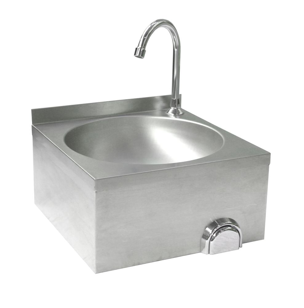 Lavandino con azionamento a ginocchio HENDI - lunghezza 490 × larghezza 400 × altezza 475 mm | HE810316