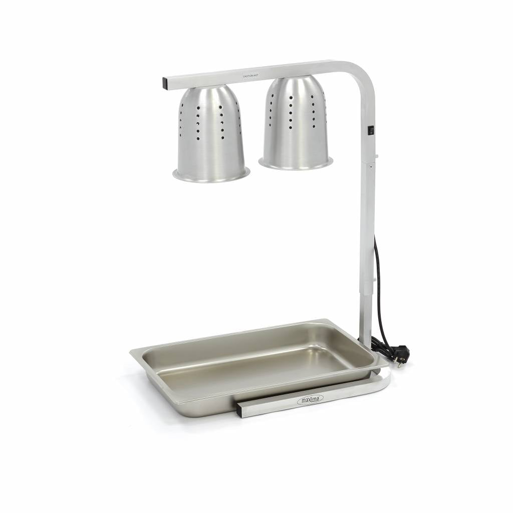 Lampada Riscaldante - 2 Lampade - incl. 2 Lampade e 1 x 1/1GN Contenitore – MAXIMA 09362041
