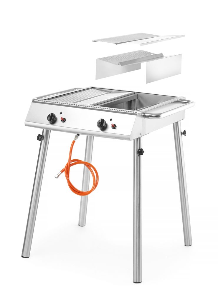 Xantos Griglia a gas HENDI - lunghezza 815 × larghezza 775 × altezza 875 mm | HE148624