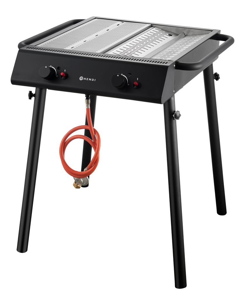 Xantos Black Griglia a gas HENDI - lunghezza 815 × larghezza 775 × altezza 875 mm | HE148631