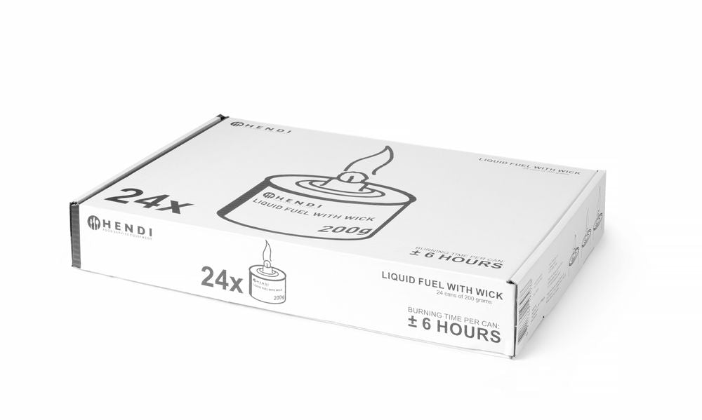 Carburante liquido con stoppino HENDI - lunghezza 82 × larghezza 82 × altezza 80 mm | HE193938