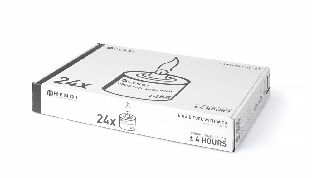 Carburante liquido con stoppino HENDI - lunghezza 82 × larghezza 82 × altezza 80 mm | HE193938