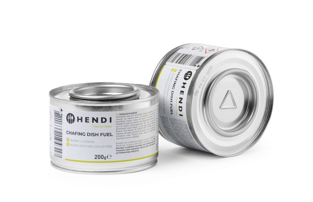 Combustibile per scaldavivande HENDI - lunghezza 82 × larghezza 82 × altezza 55 mm | HE194300