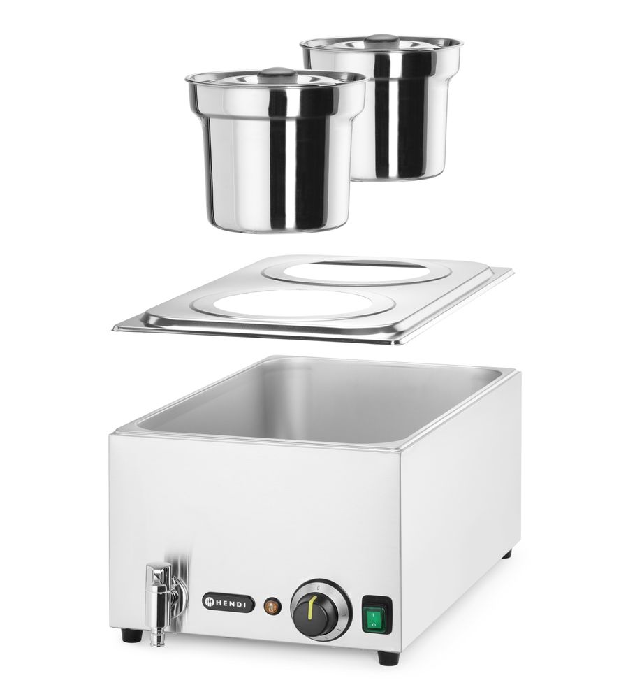 Set: Bagno-maria Ranger + 2 contenitori da 4L con coperchio HENDI - lunghezza 602 × larghezza 332 × altezza 316 mm | HE201473