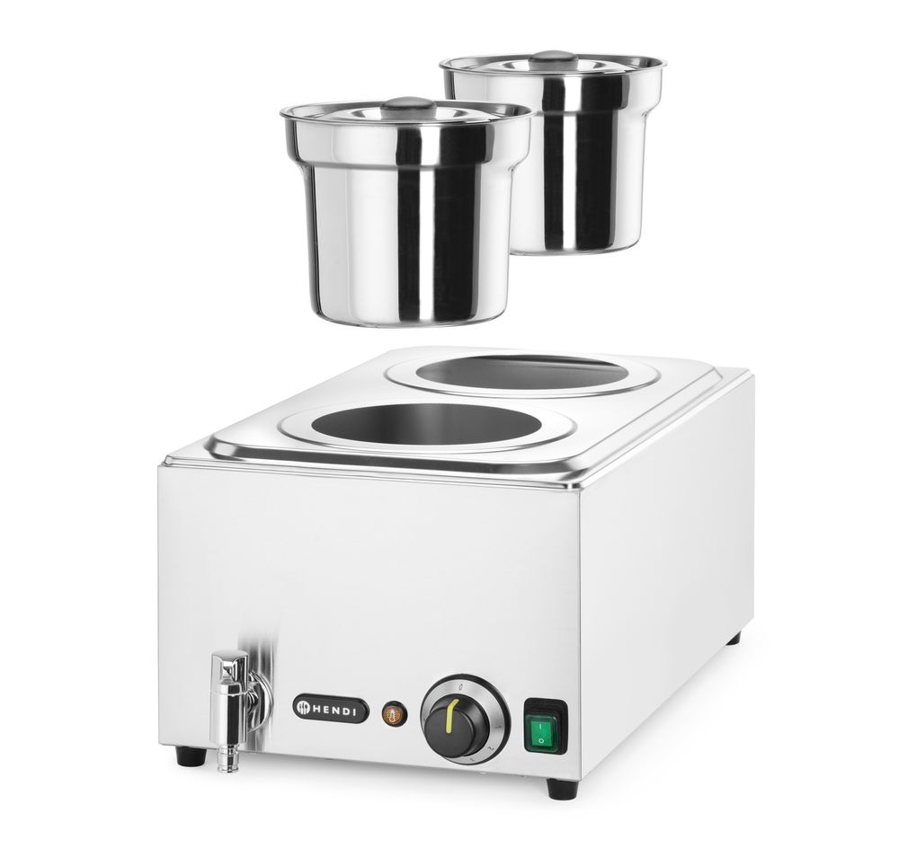 Set: Bagno-maria Ranger + 2 contenitori da 4L con coperchio HENDI - lunghezza 602 × larghezza 332 × altezza 316 mm | HE201473