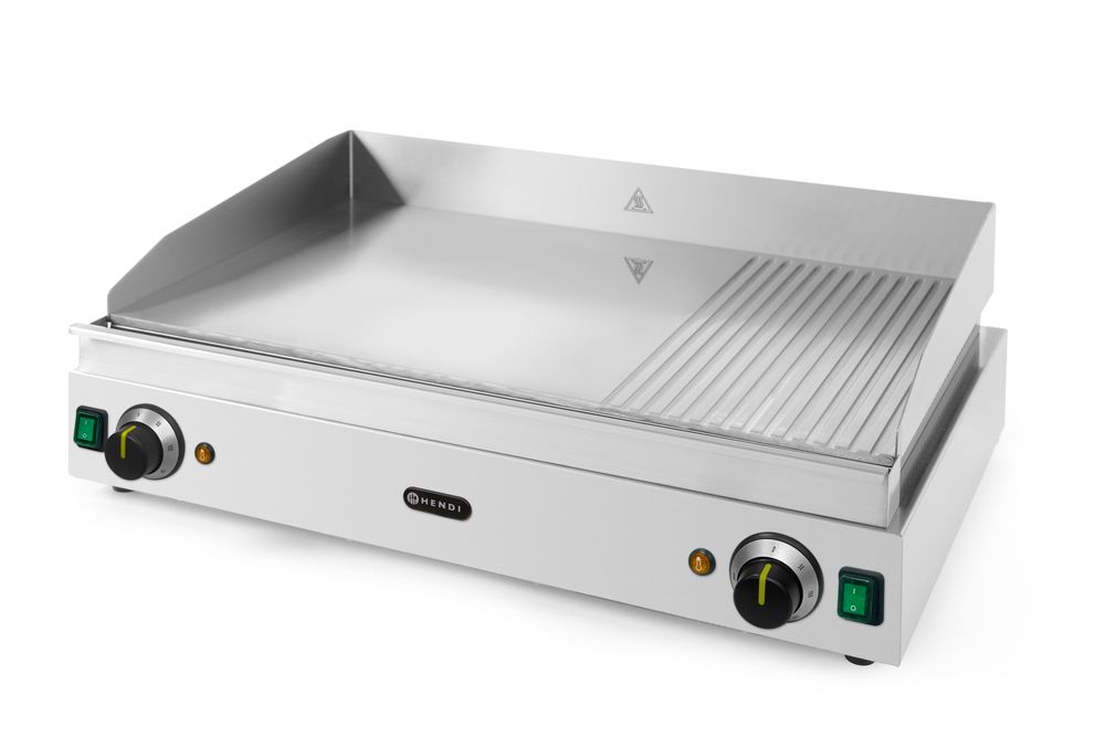 Fry top 1/3 rigata HENDI - lunghezza 550 × larghezza 720 × altezza 245 mm | HE203163