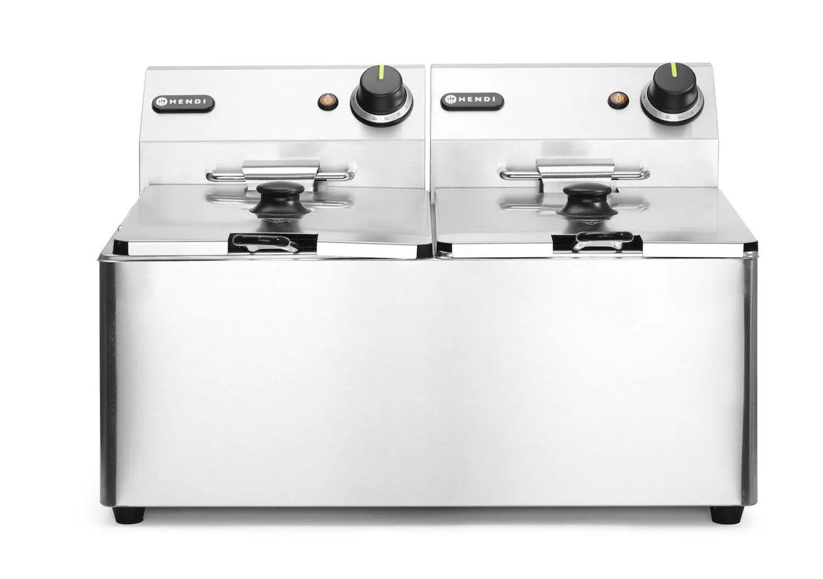 Friggitrice Kitchen Line 2x8L 7000W 230V HENDI – 16 Litri Professionale
