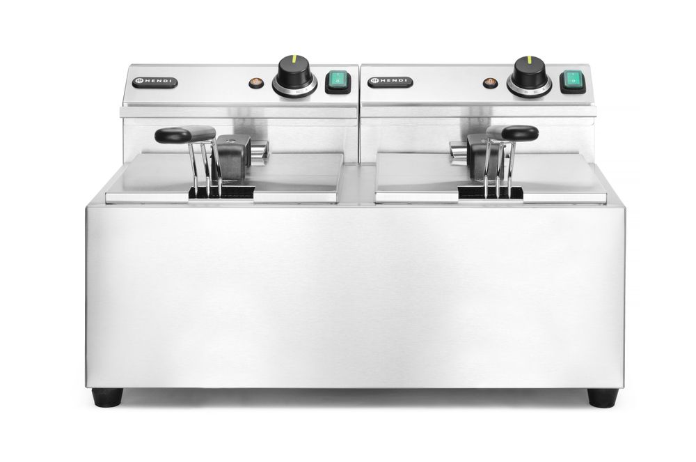 Friggitrice, 2x8 L HENDI - lunghezza 638 × larghezza 610 × altezza 370 mm | HE207307