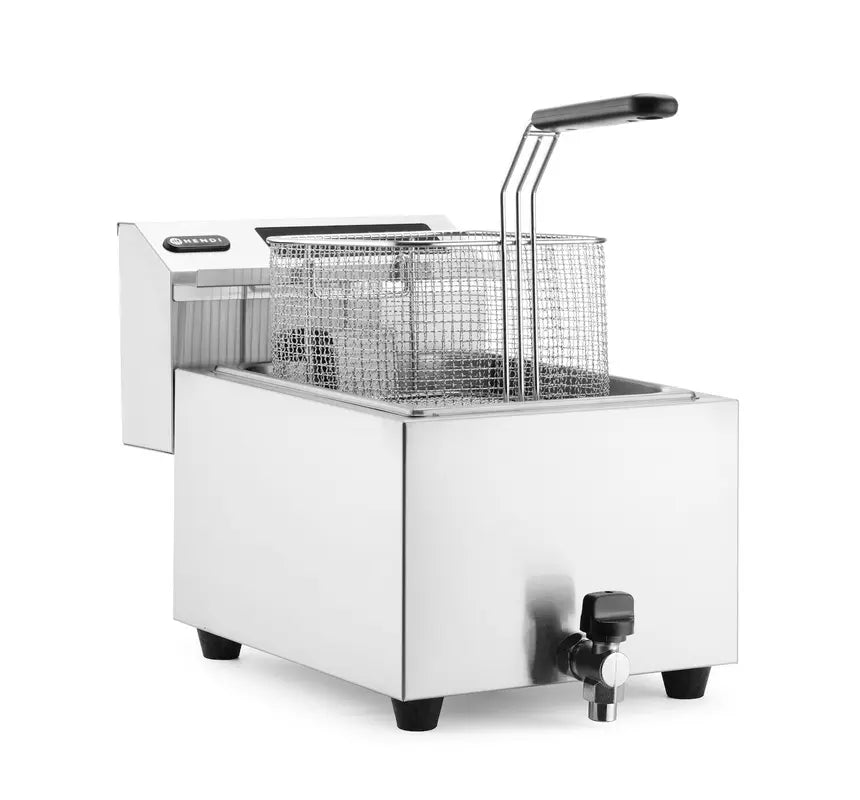 Friggitrice Digitale Profi Line 8L 3500W 230V HENDI con Rubinetto di Scarico