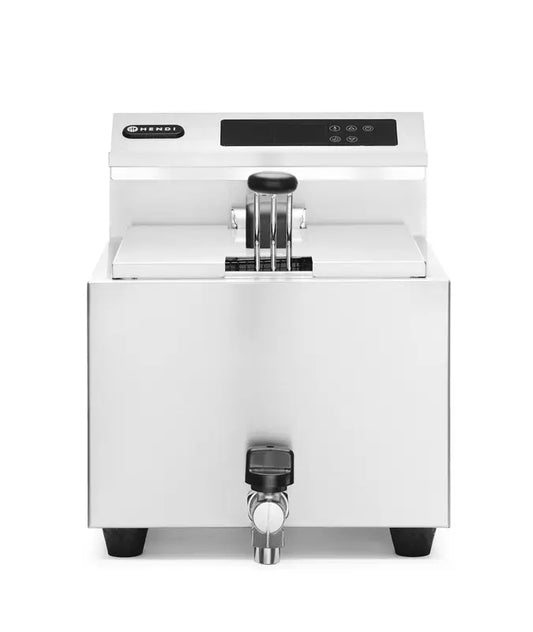 Friggitrice Digitale Profi Line 8L 3500W 230V HENDI con Rubinetto di Scarico