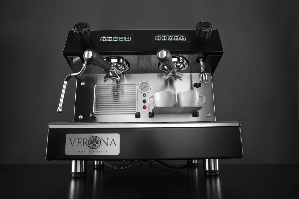 Macchina da caffè Julia Compact, 2 gruppi, automatica Verona - lunghezza 598 × larghezza 480 × altezza 516 mm | HE207499