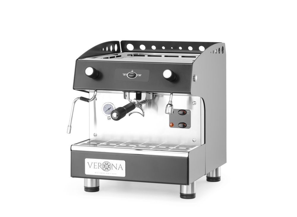 Macchina da caffè Romeo Easy, 1 gruppo, semiautomatica Verona - lunghezza 520 × larghezza 380 × altezza 462 mm | HE207598