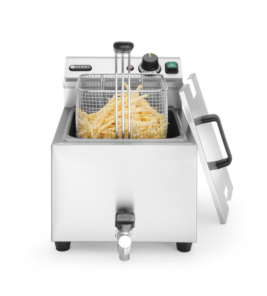 Friggitrice Profi Line con rubinetto di scarico - 8 l HENDI - lunghezza 638 × larghezza 304 × altezza 370 mm | HE209202