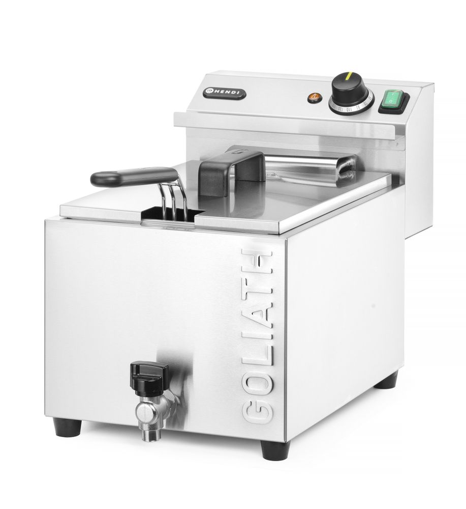 Friggitrice profonda XL con rubinetto di scarico HENDI GOLIATH - lunghezza 710 × larghezza 300 × altezza 390 mm | HE209431