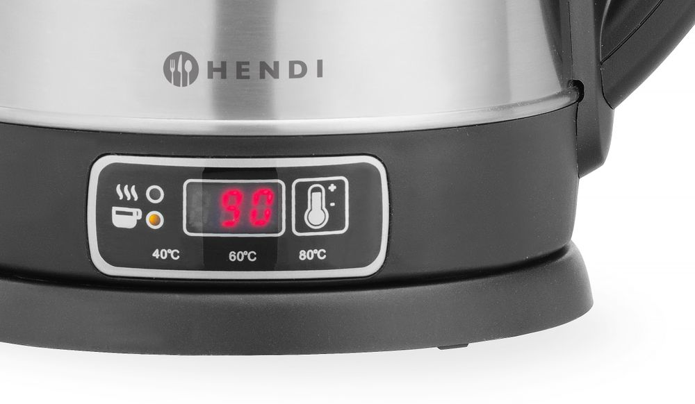 Bollitore elettrico senza fili con controllo della temperatura HENDI - lunghezza 230 × larghezza 165 × altezza 255 mm |