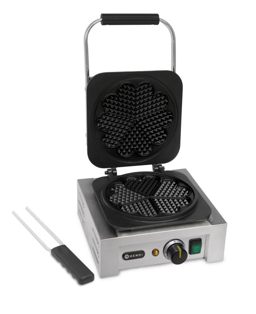 Piastra per waffle cuore HENDI - lunghezza 514 × larghezza 328 × altezza 234 mm | HE212134
