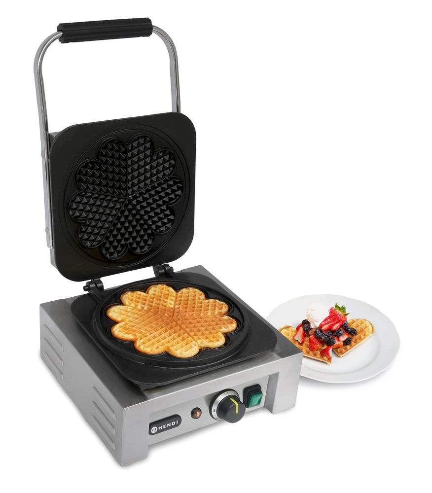 Piastra per waffle cuore HENDI - lunghezza 514 × larghezza 328 × altezza 234 mm | HE212134