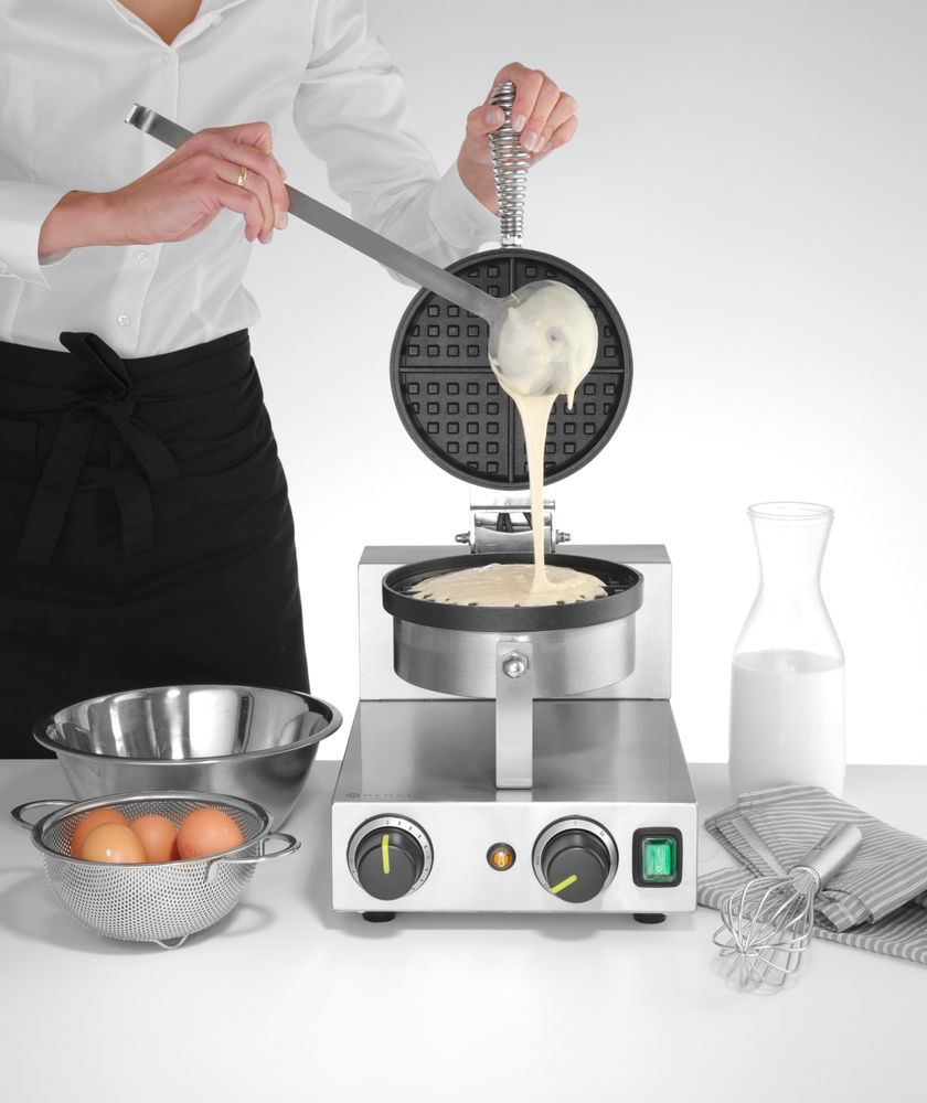 Piastra per waffle rotonda HENDI - lunghezza 491 × larghezza 253 × altezza 285 mm | HE212172