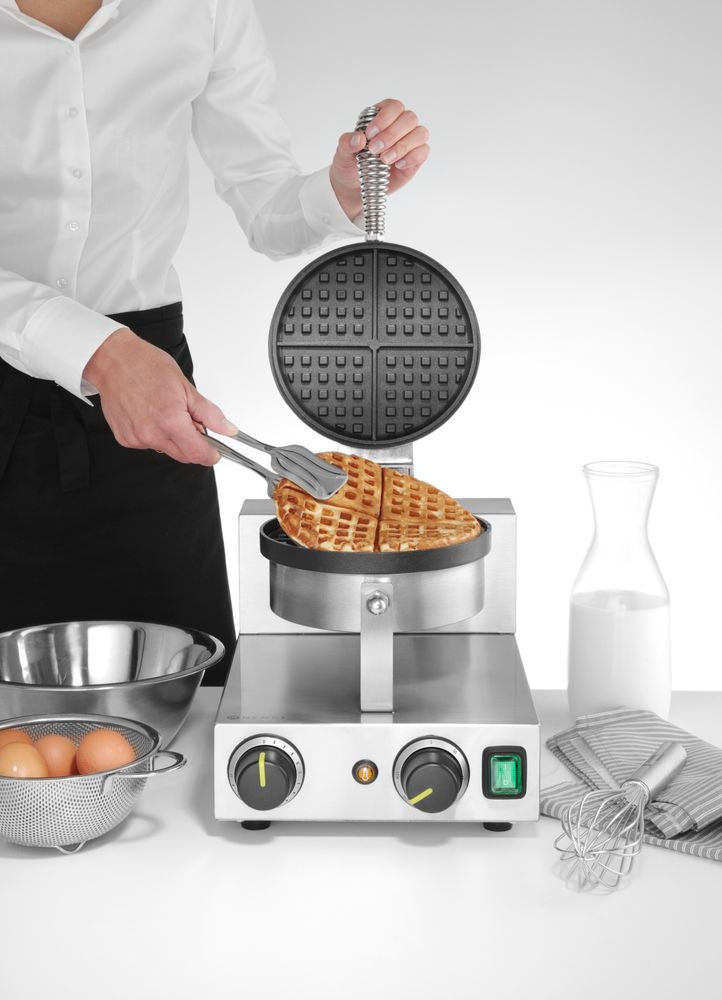 Piastra per waffle rotonda HENDI - lunghezza 491 × larghezza 253 × altezza 285 mm | HE212172