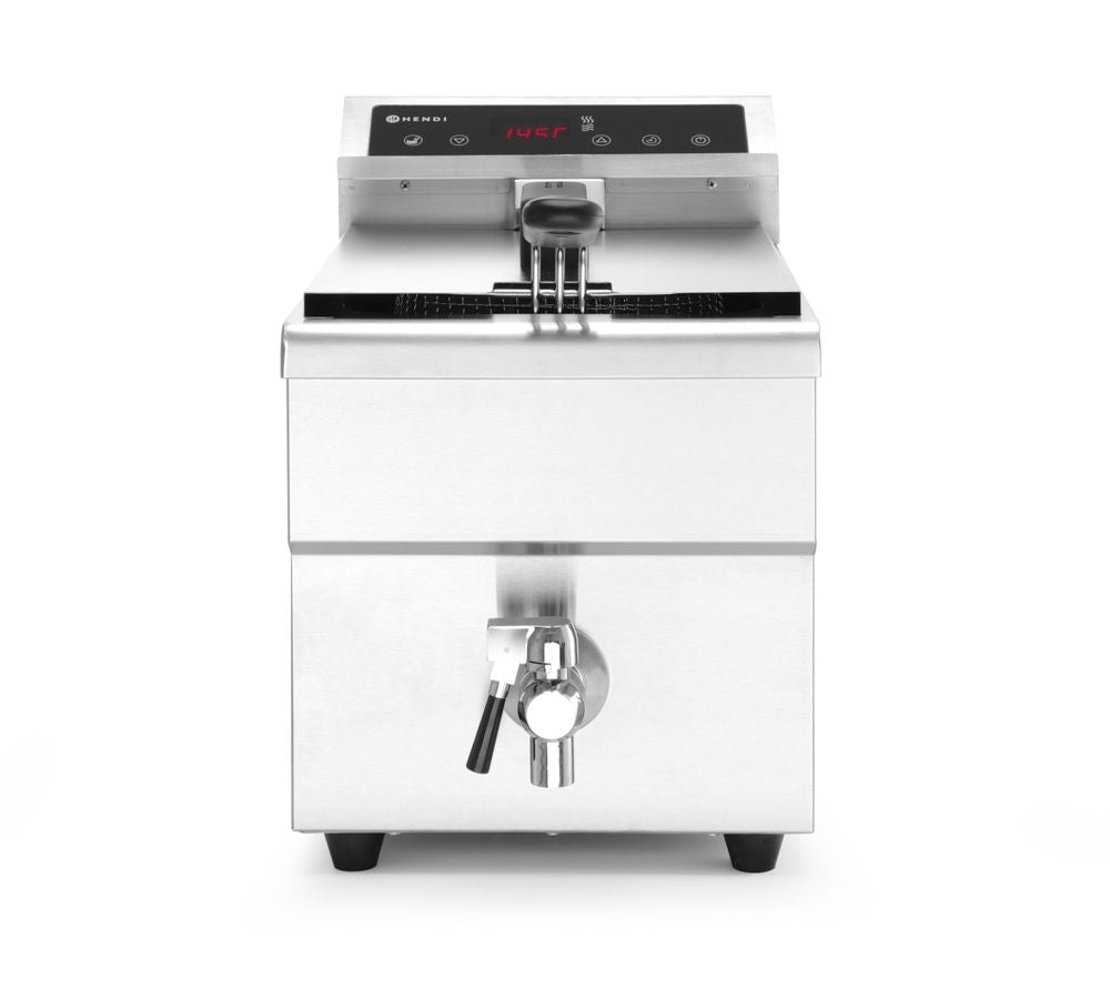 Friggitrice ad induzione con rubinetto di scarico - 8 l HENDI - lunghezza 619 × larghezza 288 × altezza 408 mm | HE215012