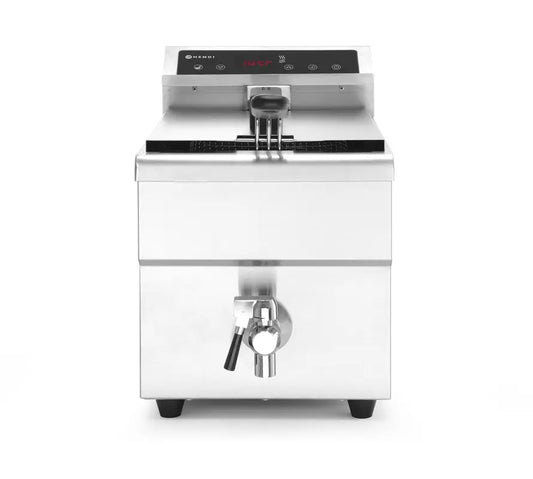 Friggitrice a Induzione 8L 3500W con Rubinetto di Scarico HENDI – 230V Professionale