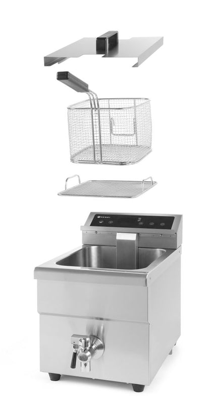 Friggitrice ad induzione con rubinetto di scarico - 8 l HENDI - lunghezza 619 × larghezza 288 × altezza 408 mm | HE215012