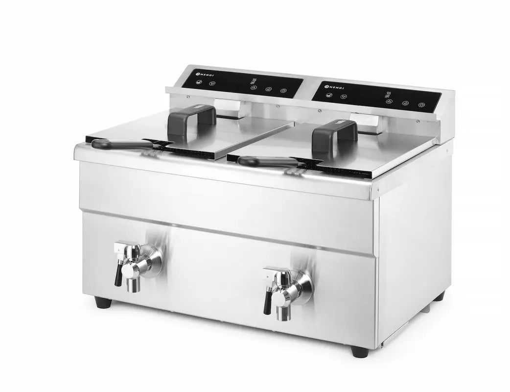 Friggitrice a Induzione 2x8L 7000W HENDI Profi Line – 16 Litri Professionale