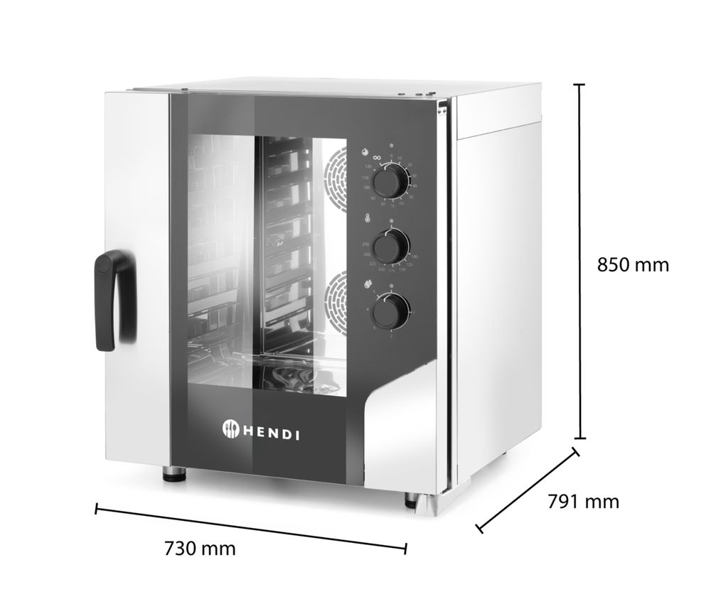 CONTROLLO forno a vapore a convezione 7x GN1/1 HENDI - lunghezza 858 × larghezza 750 × altezza 850 mm | HE219928