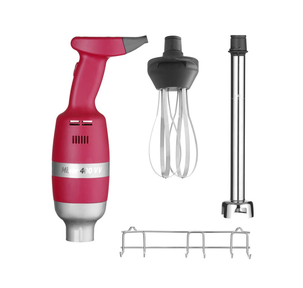 Mixer ad immersione Profi Line 400 - con velocità variabile, set con rastrelliera HENDI - Ø 100 mm | HE224380