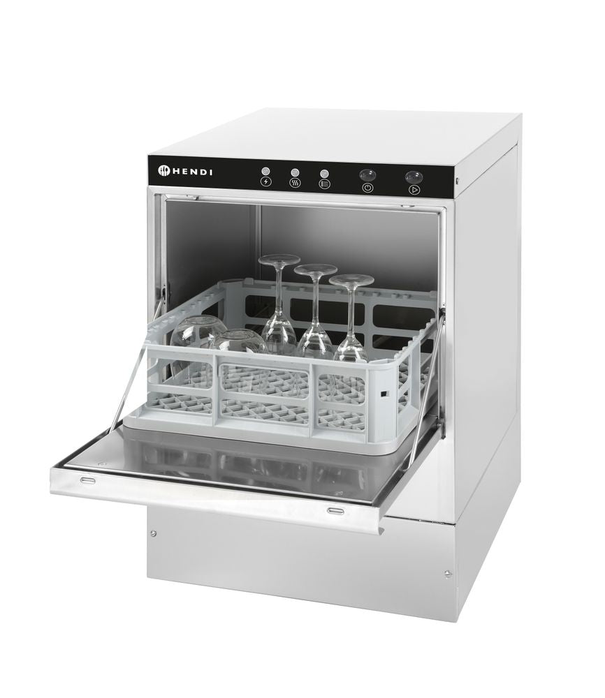 Lavabicchieri 40x40, controllo elettromeccanico HENDI - lunghezza 566 × larghezza 472 × altezza 705 mm | HE233016