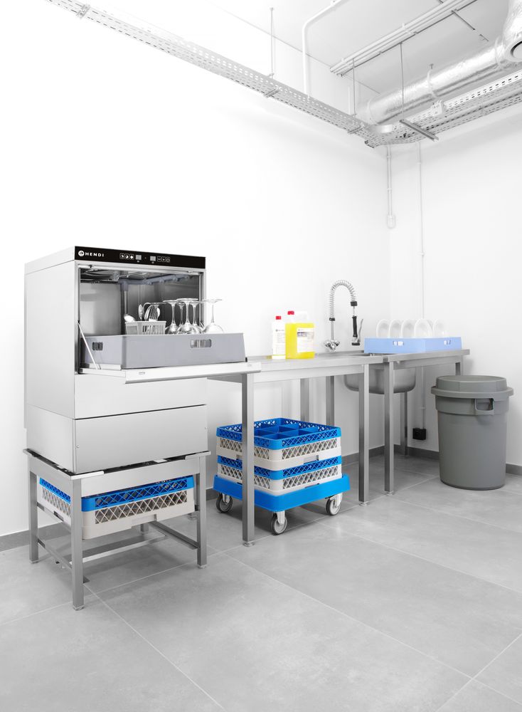 Lavastoviglie 50x50 - controllo elettronico HENDI - lunghezza 645 × larghezza 576 × altezza 837 mm | HE231753