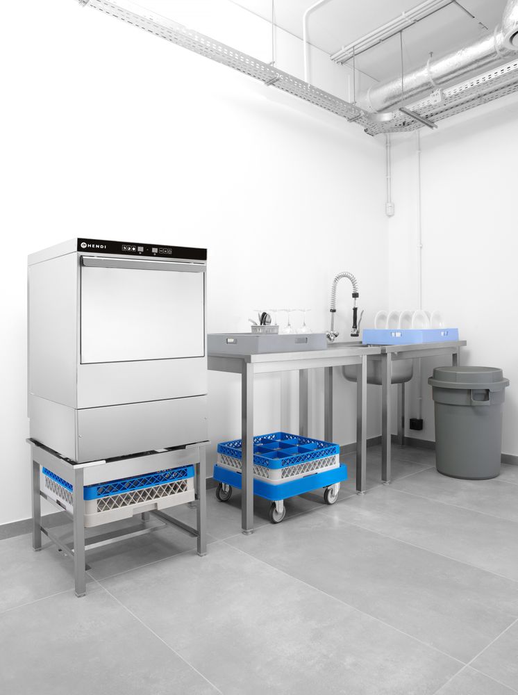 Lavastoviglie 50x50 - controllo elettronico HENDI - lunghezza 645 × larghezza 576 × altezza 837 mm | HE231753