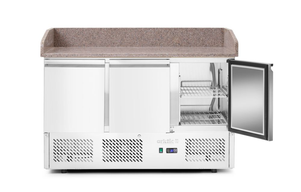 Banco refrigerato per pizza, 3 porte Arktic - lunghezza 704 × larghezza 1405 × altezza 1491 mm | HE232033