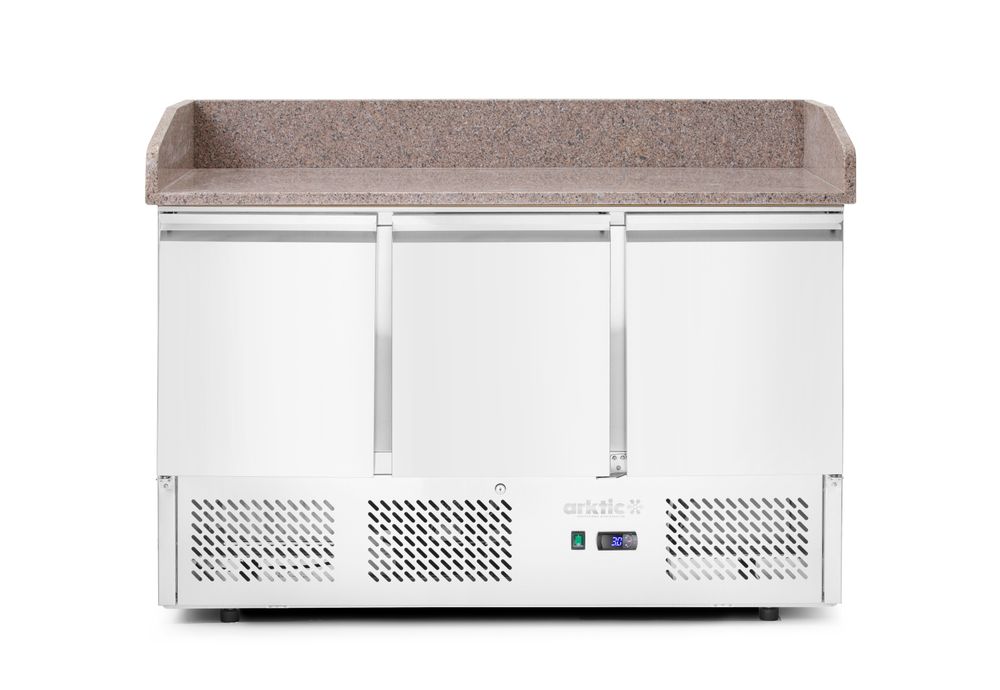 Banco refrigerato per pizza, 3 porte Arktic - lunghezza 704 × larghezza 1405 × altezza 1491 mm | HE232033
