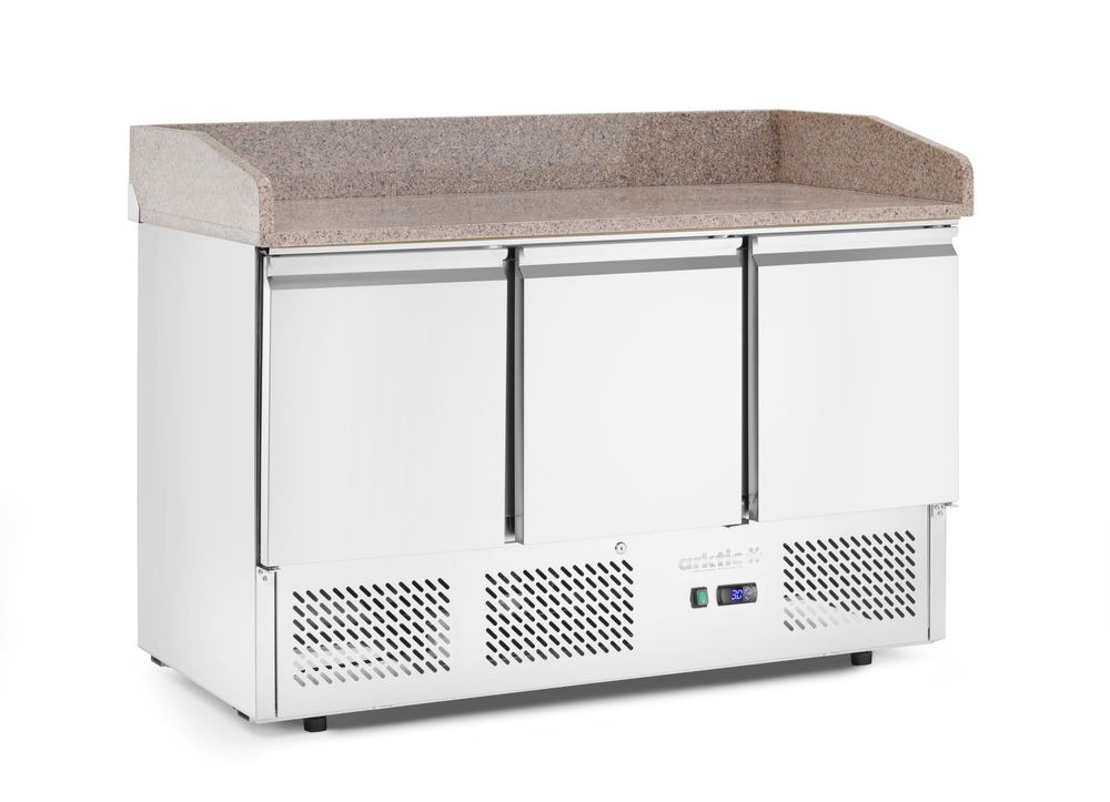 Banco refrigerato per pizza, 3 porte Arktic - lunghezza 704 × larghezza 1405 × altezza 1491 mm | HE232033